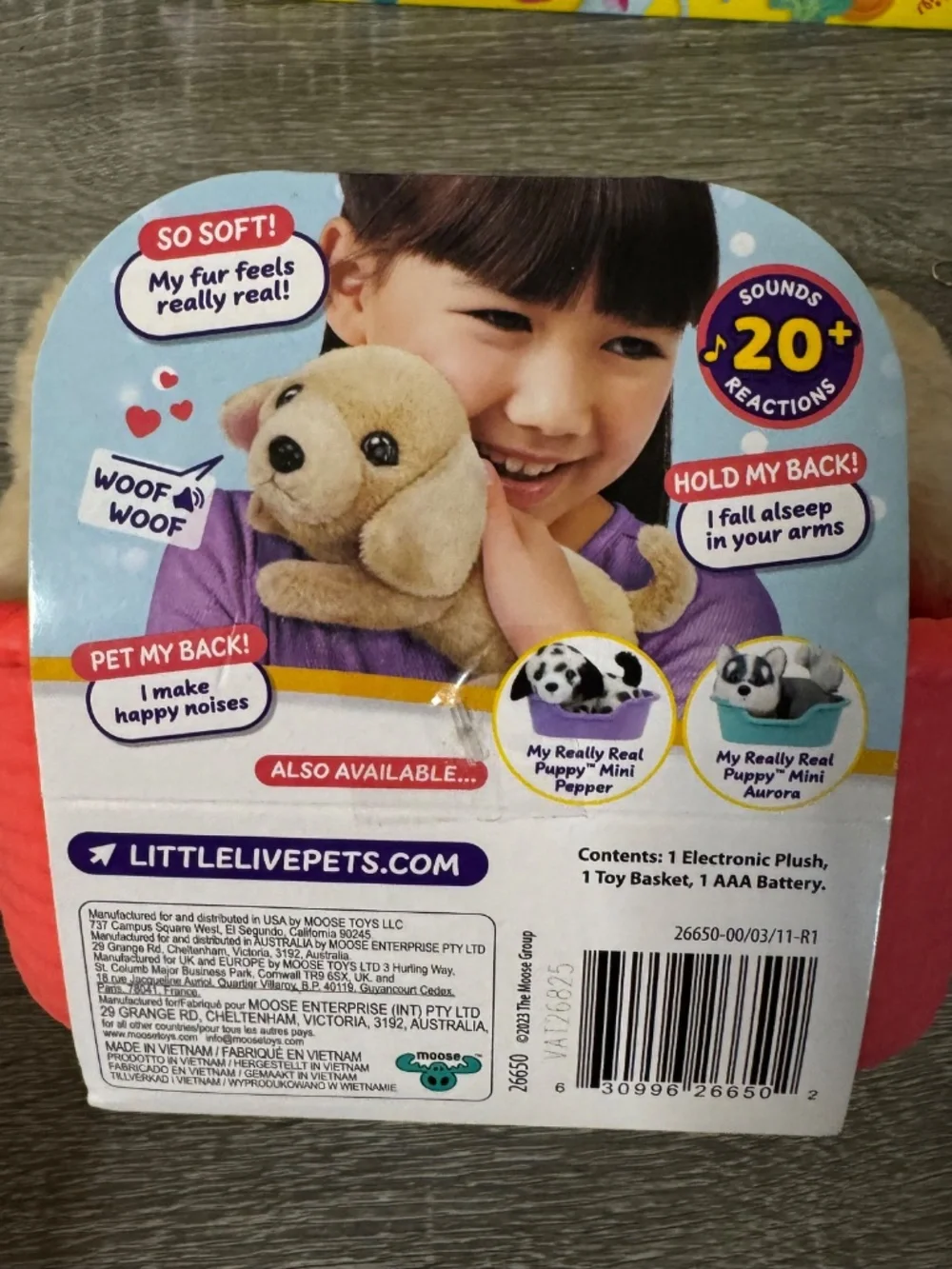 New Little Live Pets My Really Real Puppy Mini “Buddy” interactive plush puppy b